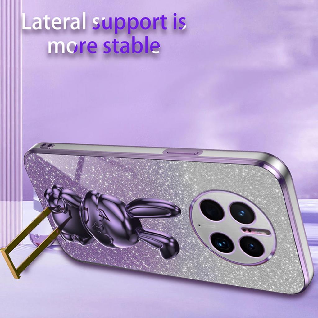 For Huawei Mate 50 Pro 4G Drop Protection Phone Cover Rabbit Pull-out Kickstand Case
