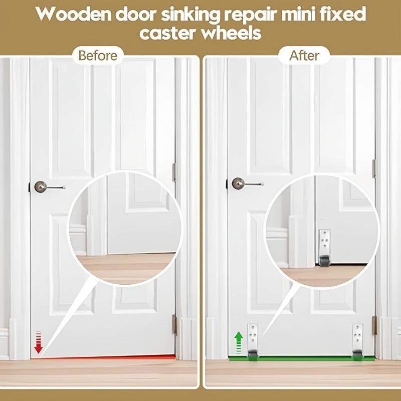 4Pcs Support Door Droop Pulley Repair Door Sinking Caster Wheel with Screw RV Wooden Furniture Parts Silent Pulley Drawer Caster