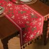 American Retro Jacquard Table Runner Dining Table Cloth Tea Table Cabinet Decorative Strip