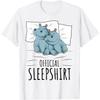 Hippo Official Sleepshirt Sleeping Hippopotamus Lover T-Shirt