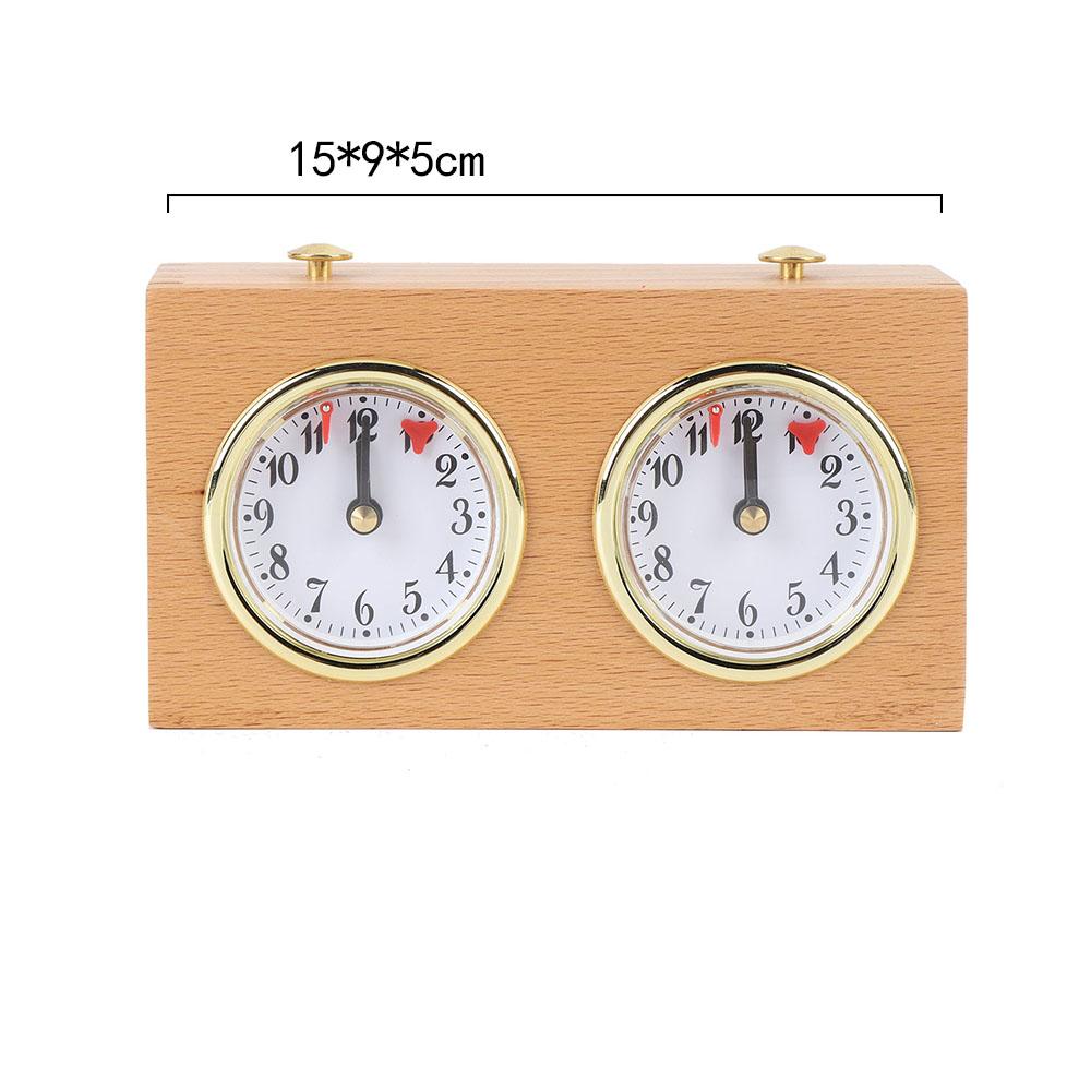 Schachuhr Analog-Timer Retro Holz Wettbewerb Zeitmessung Hohe Genauigkeit Mechanisches Werkzeug