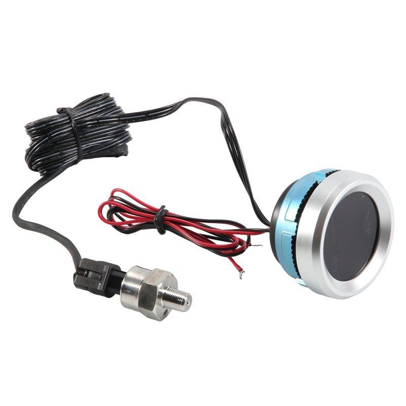 AT-52Mm Oil Pressure Gauge With Warning Alarm 1/8 NPT Sensor Oil Pressure Meter For Car Boat
