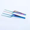 1pcs 14cm Stainless Steel Tweezer Plating Chef Food Tweezer Bbq Clip Barbecue Tongs Serving Presentation Kitchen Tools Cooking