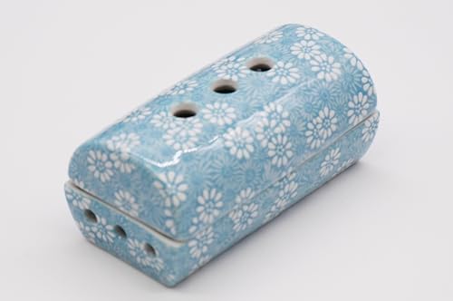 [Horizontal Cylindrical Incense Burner] A Type Where Incense Sticks Are Placed Horizontally. Made In Japan, Mino Ware. [Sange (flower Petals) In Light