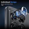 4Pcs/lot Black Metal Ring+Tempered Glass Lens Protector for Xiaomi 14T / 14T Pro  14TPro HD Clear Glass Camera Film