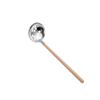 HANYANG Wooden Handle Hot Pot Spoon 304 Stainless Steel Soup Shell Soup Funnel Household Leakage Shell Extended Handle Soup Ladle Leakage Spoon