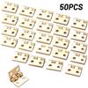 50pcs Mini Metal Hinge Furniture Hinges Doors Cabinet Brass Hinges Jewelry Wooden Boxes Luggage Hinges Home Hardware