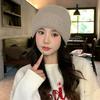 Solid Color Knitted Hat Autumn and Winter Hat Women's Ear Protector Warm Cold Hat Knitted Wool Hat