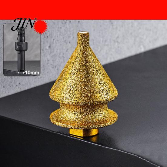 Ceramic Tile Drill Bit Diamond Chamfering for Grinder, 4-in-1 Hole Saw, Beveling Grinding Head Quartz Chamfering/Hole Enlarging/Polishing/Arc