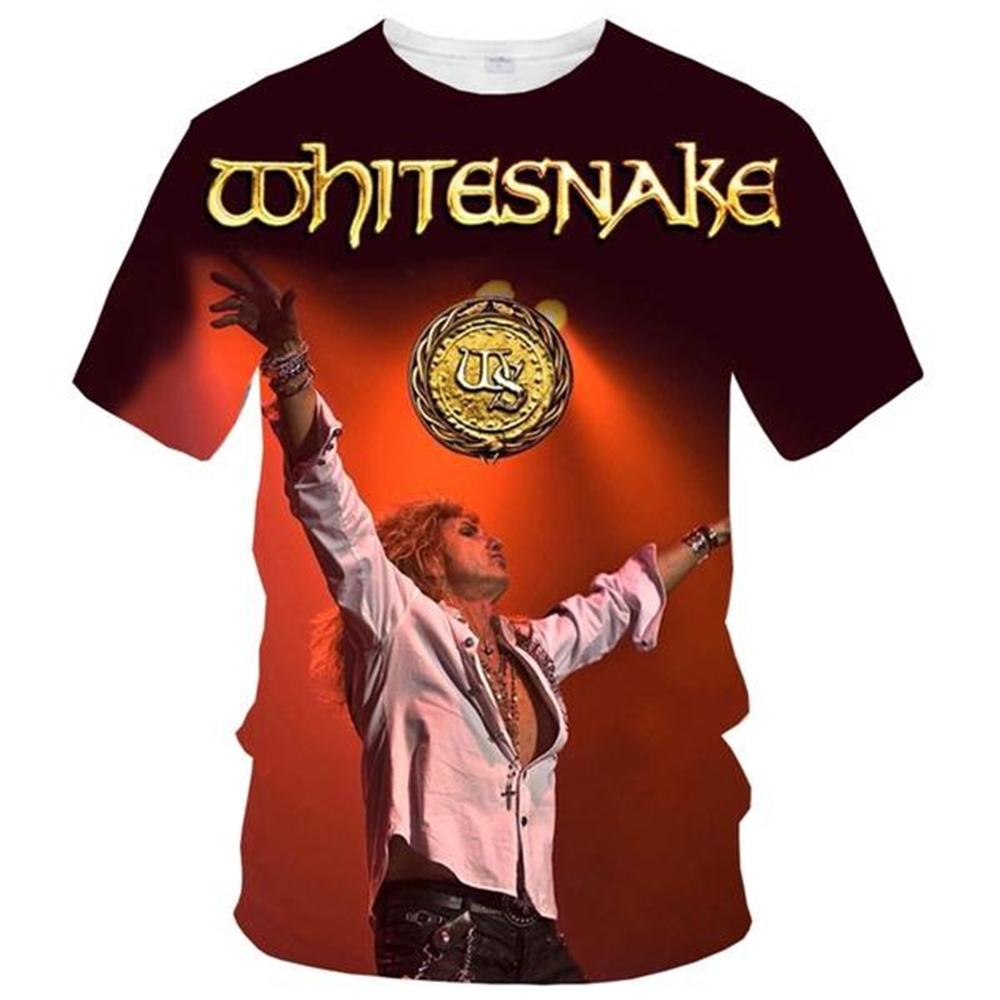 Hot Sale Whitesnake Men's/women's Fashion Slim T-shirt 3D Print T-shirt Casual Top Kids Clothing Plus Size 100-6XL Oversize