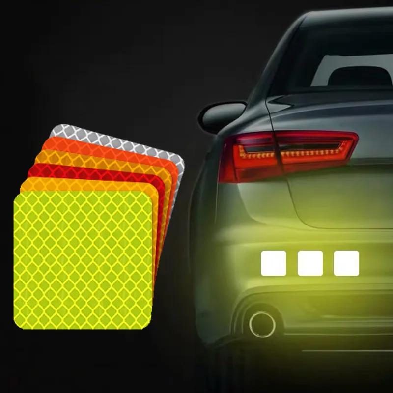 10*Car Door Stickers Motorcycle Bike Sticker Bumper Reflective Stickers Warning Reflector Stickers Auto Exterior Car Accessories