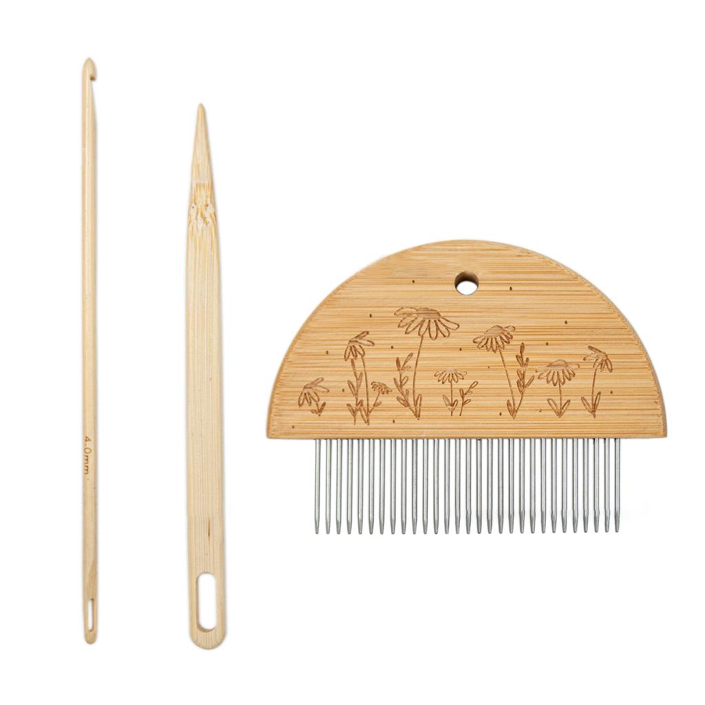 Tapestry Weaving Comb Beater Wood Tapestry Comb Fine Teeth Hand Looms Stick DIY Tapestry Weaving Tapestry Weaving Forks