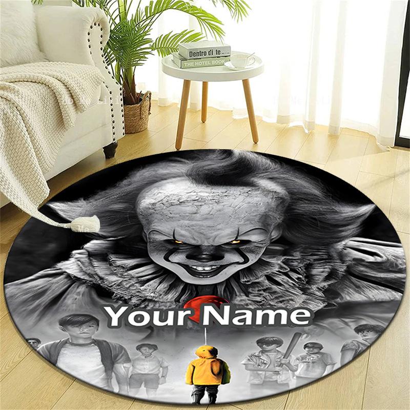 Personalized P-Pennywise Round Chair Office Rug - Perfect for Mat, Office Chair & More - Ideal Gift for Birthdays and Holidays