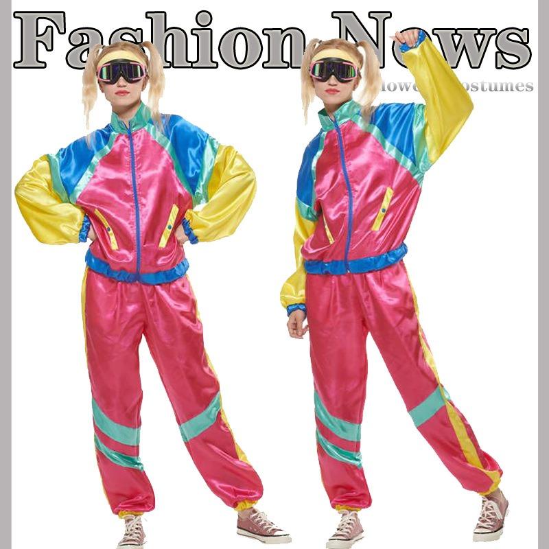 E-commerce, couple Halloween retro 70th generation hip hop rock music opera costume