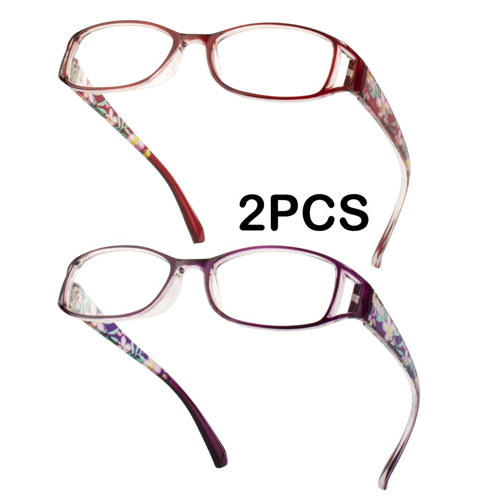 2PCS Women's Presbyopia Reading Glasses Unisex Eyegalsses Stylish Readers for Sight with Diopter Glasses +1.0~4.0