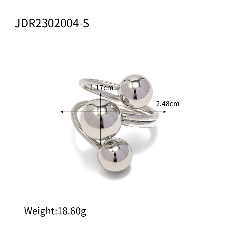 Stainless Steel Geometric Silver Ring - High-end, Niche Finger Ring, Titanium Steel Hand Accessory