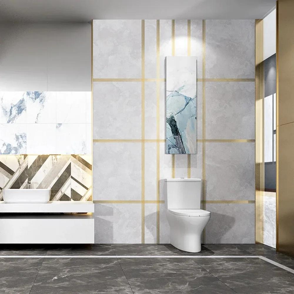 5M Joint Strip Tape Decorative Tile Gap Self-adhesive Tape Floor Wall Joint Sealant Ceiling Waterproof Sealing Sticker Gold