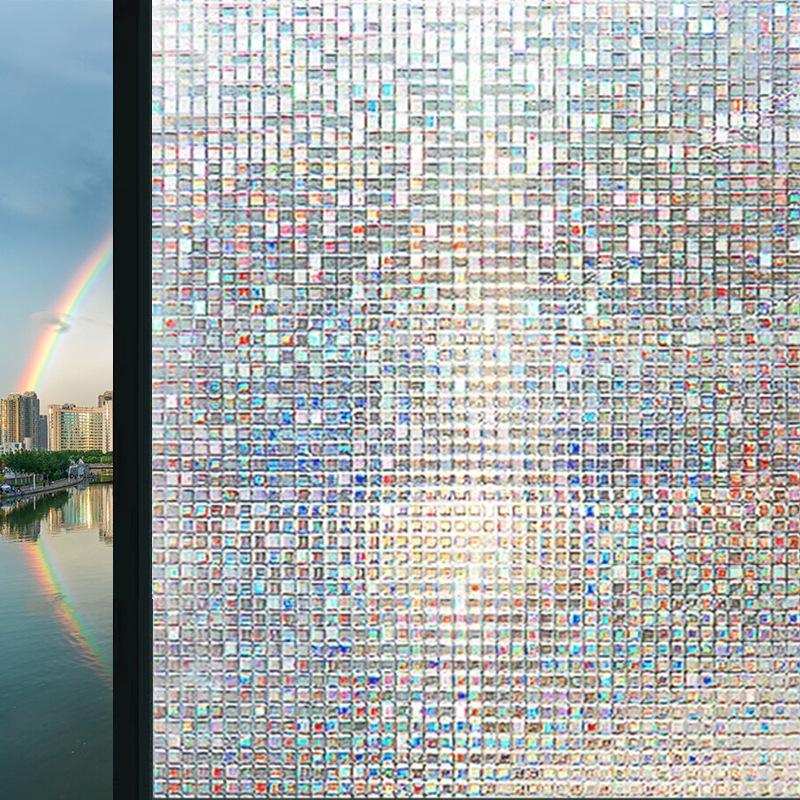 Colorful Thickened Translucent Window Stickers for Bedrooms & Living Rooms - Anti-Peep Glass Film for Offices
