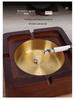 Modern Chinese Anti-Fly Ash Wooden Ashtray for Home or Office