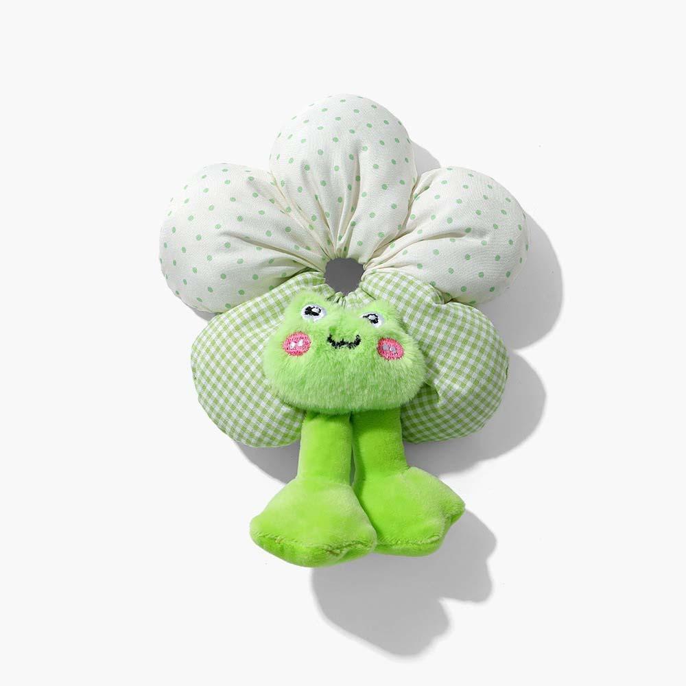Cute Cotton Filled Scrunchies Cloth Plaid Flower Hair Ring Creative Bun Rubber Bands  Travel