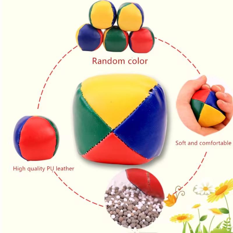 6Pcs Small Sandbag Juggling Ball Toy Learn To Juggle Beginner Kit Circus Outdoor Fun Children Kids Toy Balls Kid Interactive Toy