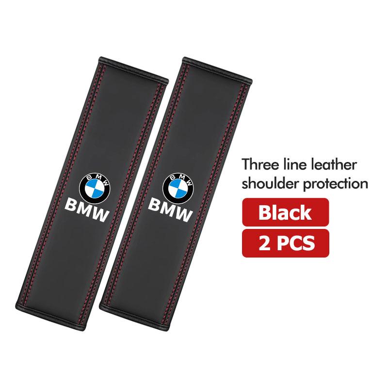 Car Leather Seat Belt Shoulder Cover Protection Padsor Accessory For BMW X1 X3 X4 X5 X7 G20 G38 F20 F39 F48 E46 E60 E36 E39 E90