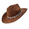 Fashion Wide Brims Cowboy Hats Costume Props Headwear for Casual Outfit Hiking Camping Concerts Event Dressingup Props Multicolor