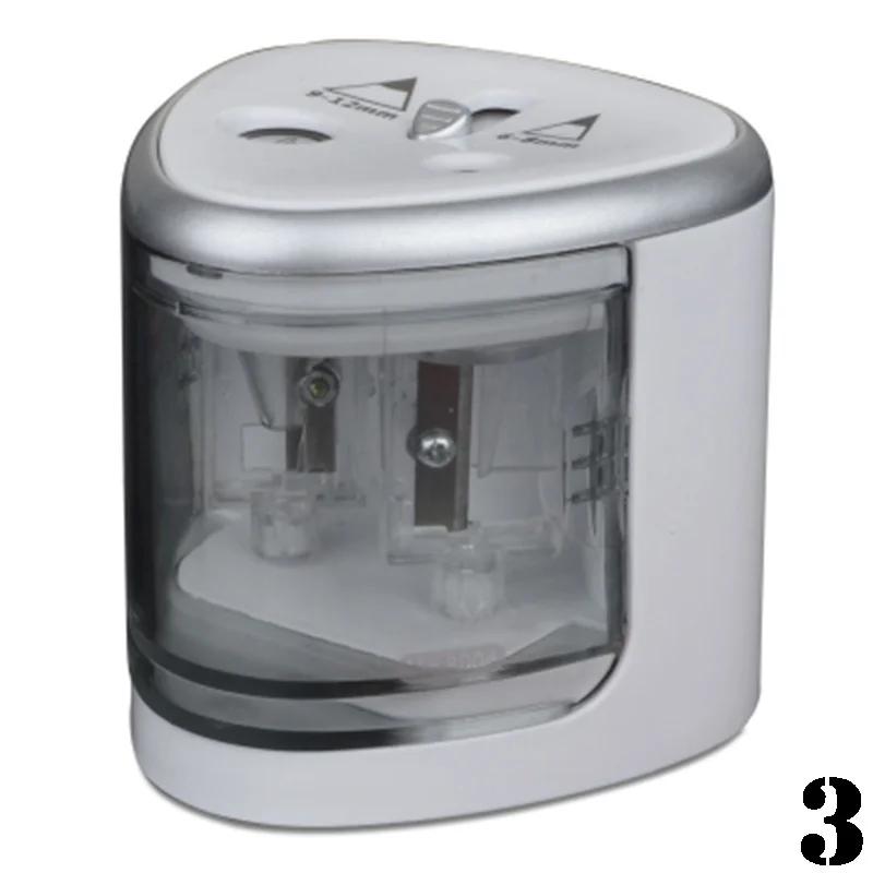 

Электрическая точилка для карандашей на батарейках с 2 отверстиями 6-8 мм и 9-12 мм с автоматической остановкой Школьные принадлежности Корейские канцелярские товары серый