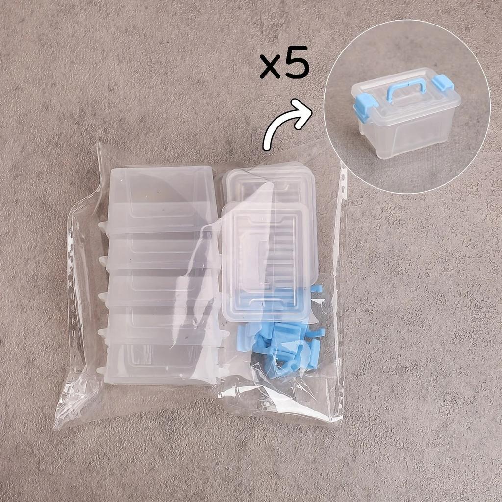 [Mini Suitcase-Style] Mini Suitcase-Style Storage Boxes | Transparent Small Item Storage Cases, Miniature Scene DIY Accessories