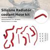 Silicone Radiator Coolant Hose Kit For Kawasaki Ninja 636 ZX-6R 09-26 Red