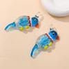 Bird Shape Lampwork Glass Pendant Handmade Bird Flower Pendant  Fit Necklace Jewelry Gifts