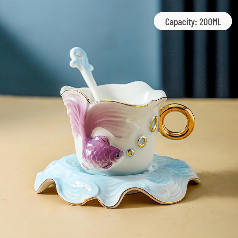 

Керамическая кофейная кружка Shang Qi с эмалью и ложкой