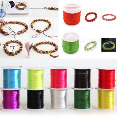 Elastic Thread DIY Beaded Elastic Thread String Flat Elastic Thread Crystal Elastic Transparent Elastic Filament Beaded Elastic Thread  Jewelry