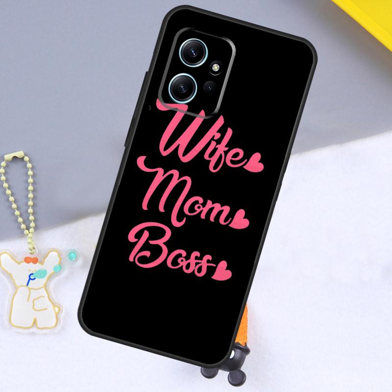 

Wife Mom Boss Case For Xiaomi Redmi Note 13 14 9 10 11 12 15 Pro Plus Cover For Redmi 13C 15 C 12C 14C 10C Redmi Note 12 Pro 4G