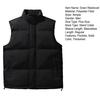 Men Down Waistcoat With Pockets Stand Collar Sleeveless Zipper Closure Autumn Winter