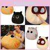 Cute Black Cat Dumpling Pillow Plush Toy Stuffed Animal Doll