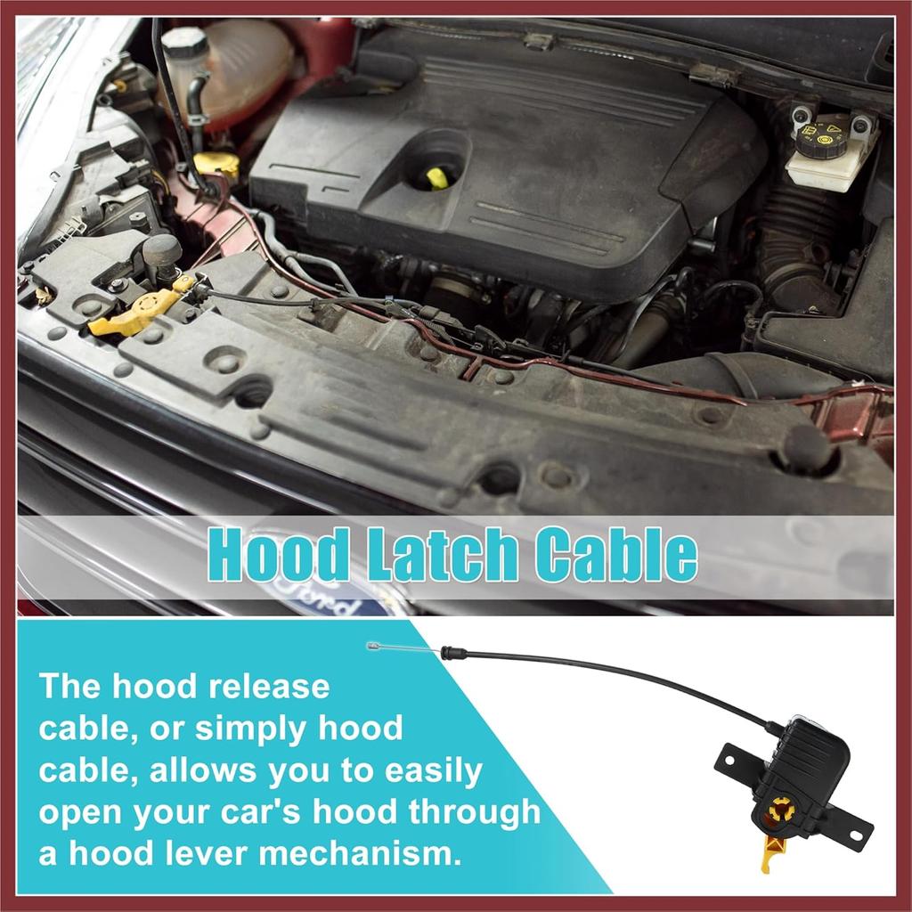 Car Engine Hood Release Cable for Ford Escape 2013-2018 for Lincoln MKC 2015-2018 Bonnet Release Lever Hood Latch Cable Replace CJ5Z-16A770-A 912-221