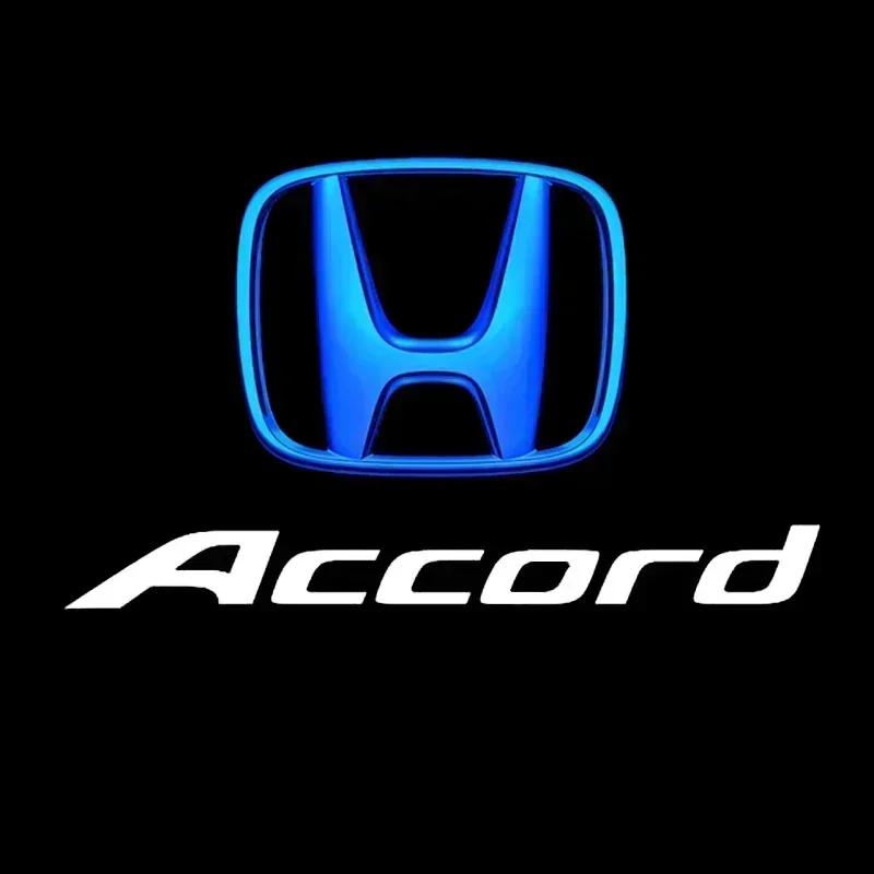 H 2pcs Car Door Projector Lamps Welcome Shadow Lights For Honda Civic Fit Jazz Accord HRV CRV City Passport Pilot Vezel stickers TP6