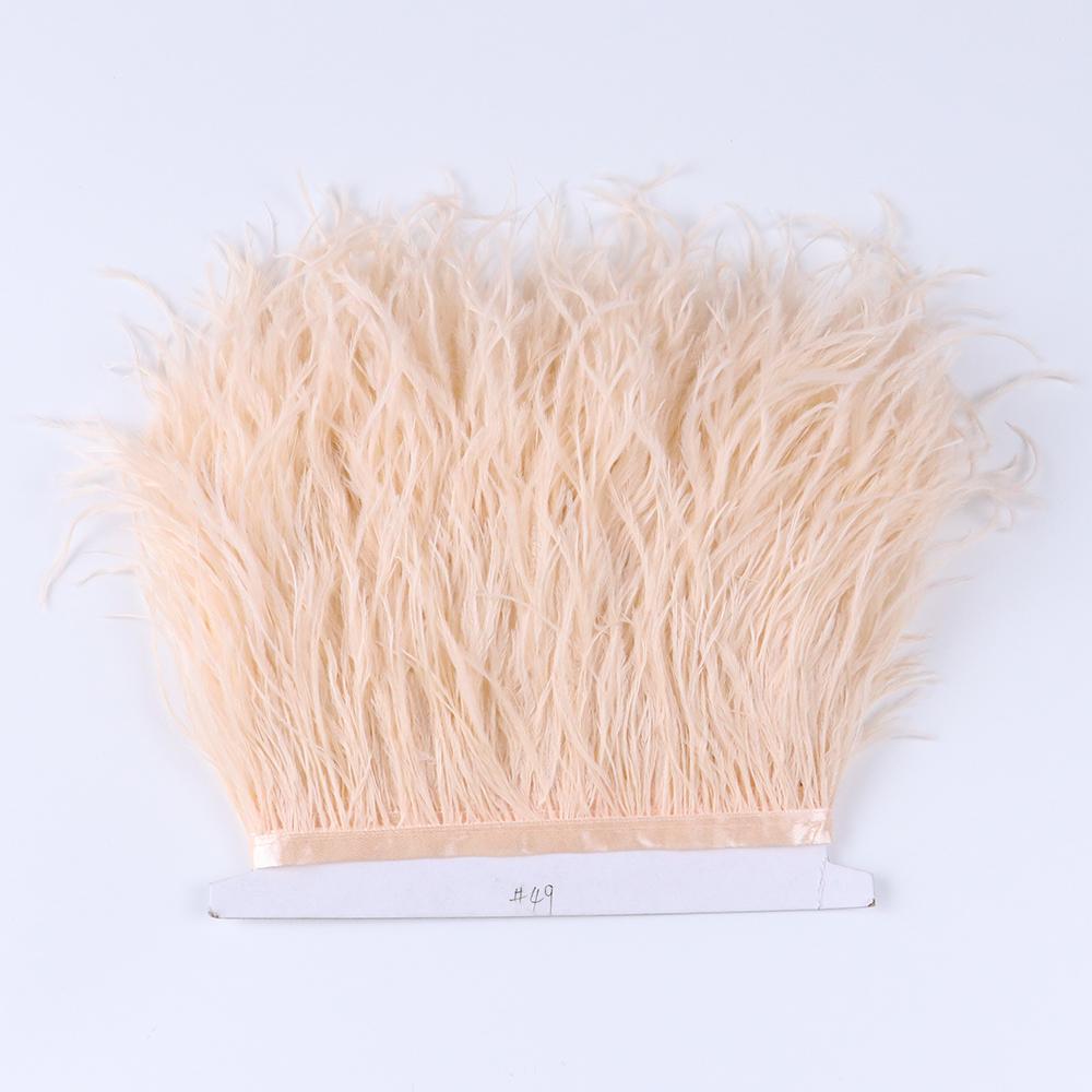 1 Meter Ostrich Feather Trim Trimming Natural Ostrich plumage Fringe Ribbon Lace for Wedding Party Dress Sewing Decoration plume
