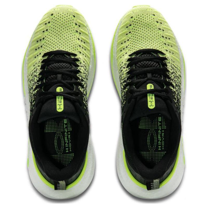 Under Armour Cushioning Wear-Resistant Rebound Low-Top Training Running Shoes Women's Black Yellow Sneakers 3027199-004