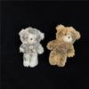 Colorful Dirty Bear Keyring Decoration Plush Animal Charm Keychain Fashionable Key Holder Hanging Toy for Bag Purse