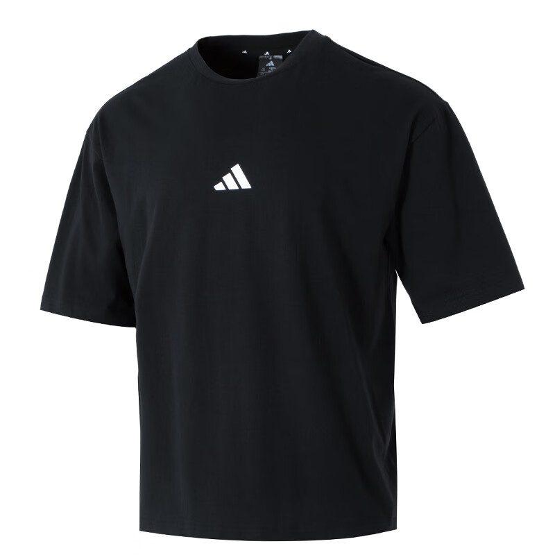 Adidas T Shirts Men's Black Crew Neck Moderate JC5338