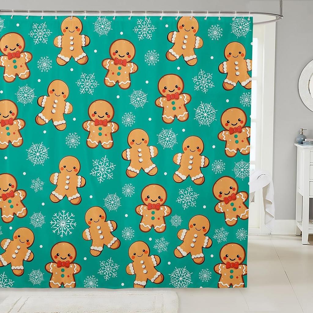 Pink Christmas Shower Curtain,Christmas Nutcracker Bathroom Shower Curtain Sets,Dreamy Castle Princess Fabric Shower Curtain