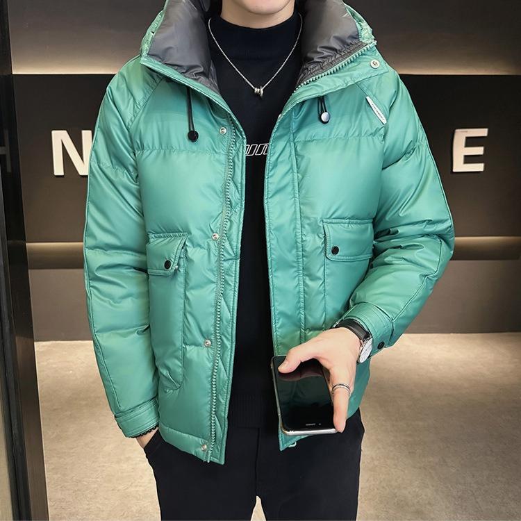 Men's Down Jacket Workwear Hooded Cotton-padded Jacket Casual and Thick Cotton-padded Jacket for Autumn and Winter