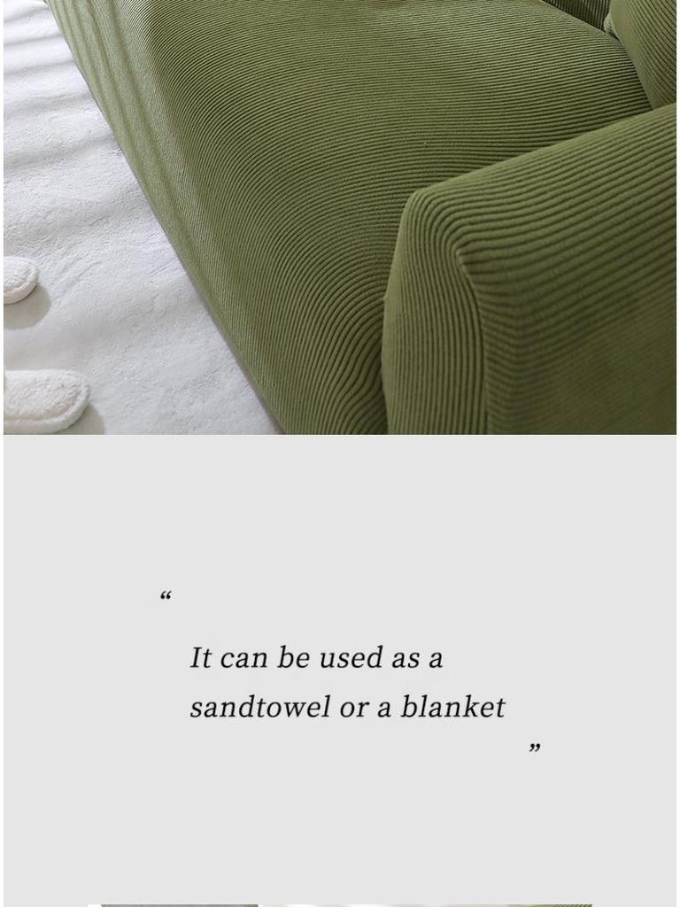 2025 Universal Stretch Thickened Corduroy Sofa Cover - Dustproof, Protective, Full Wrap, All-Season