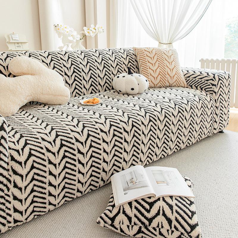 New Autumn and Winter Thickened Jacquard Plush Sofa Cover Anti Cat Scratch Sofa Protective Cover All Inclusive Sofa Cover