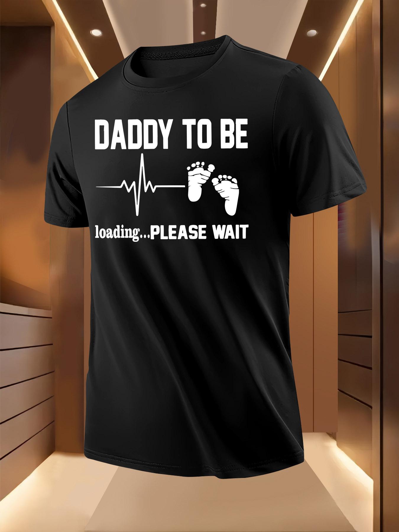 Countdown Print Tshirt for Expectant Fathers M