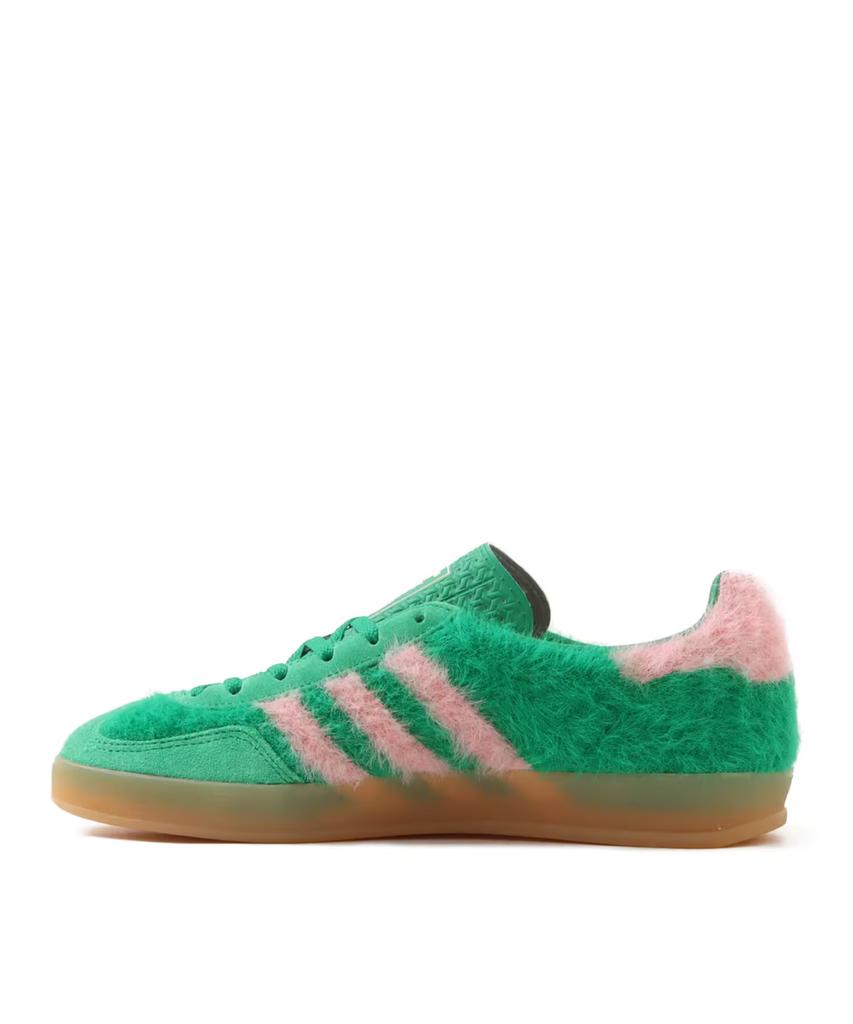 JP8342 Adidas Originals Gazelle Indoor Green Glow Pink Gum (Men's)