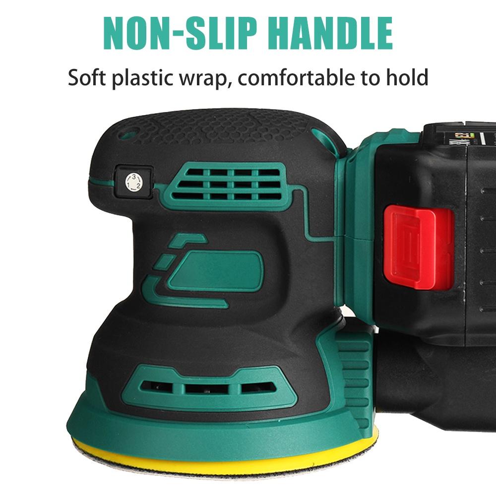 Cordless Rechargable Random Orbital Electric Sander With Sandpaper Wood Grinder Polishing Grinding Machine