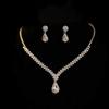 Waterdrop Jewelry Set With Crystal Embellishments For Bridal And Evening Wear